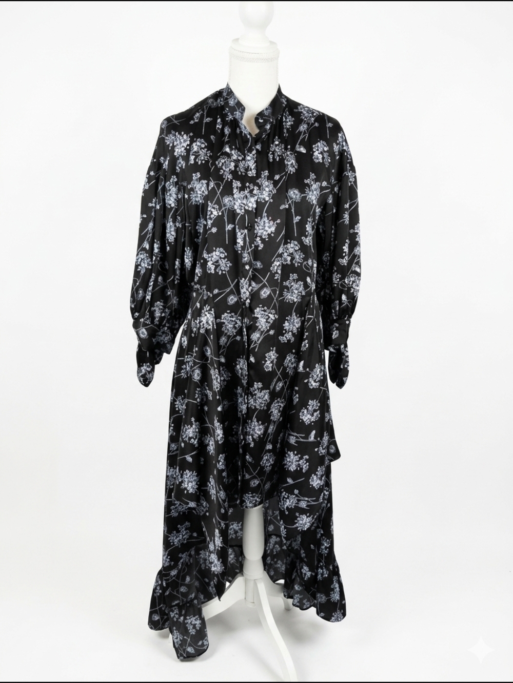Cinq à Sept Navy Halette Floral Midi Dress Like New Size 4